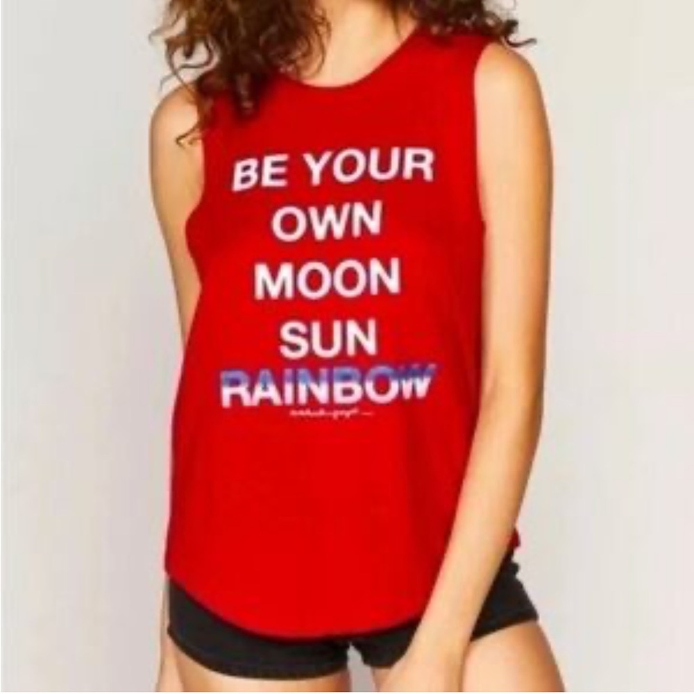 Spiritual Gangster Vibrant Red Graphic Tank